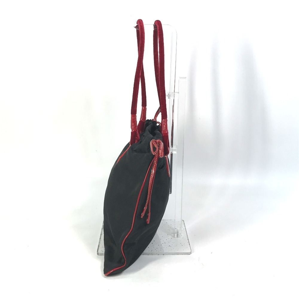 PRADA Bicolor Tote Bag Shoulder Bag Shoulder bag Hand Bag Black Red - Picture 4 of 10